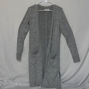 Abercrombie & Fitch Cozy Grey Tri-Blend Cardigan